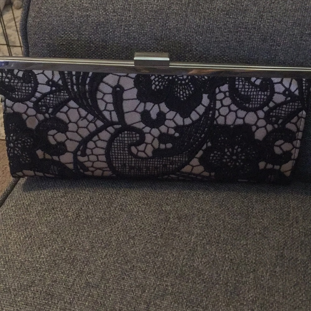 Style &Co Tan Black Lace Clutch